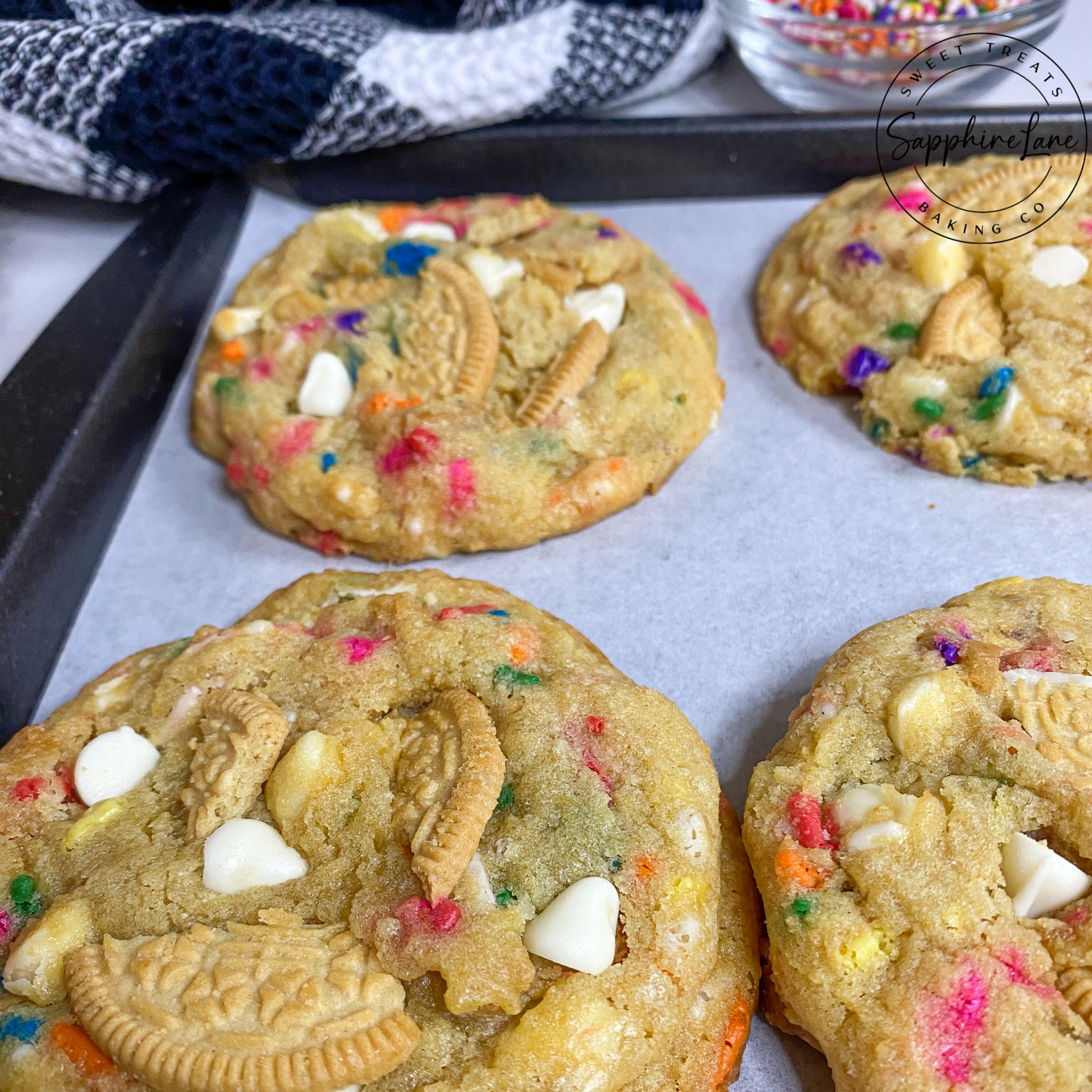 Golden Funfetti Cookies